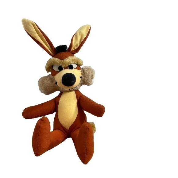 Vintage Wile E Coyote (Genius) Plush Toy 1971 by Warner Bros 17” By Mighty Star - Picture 3 of 11